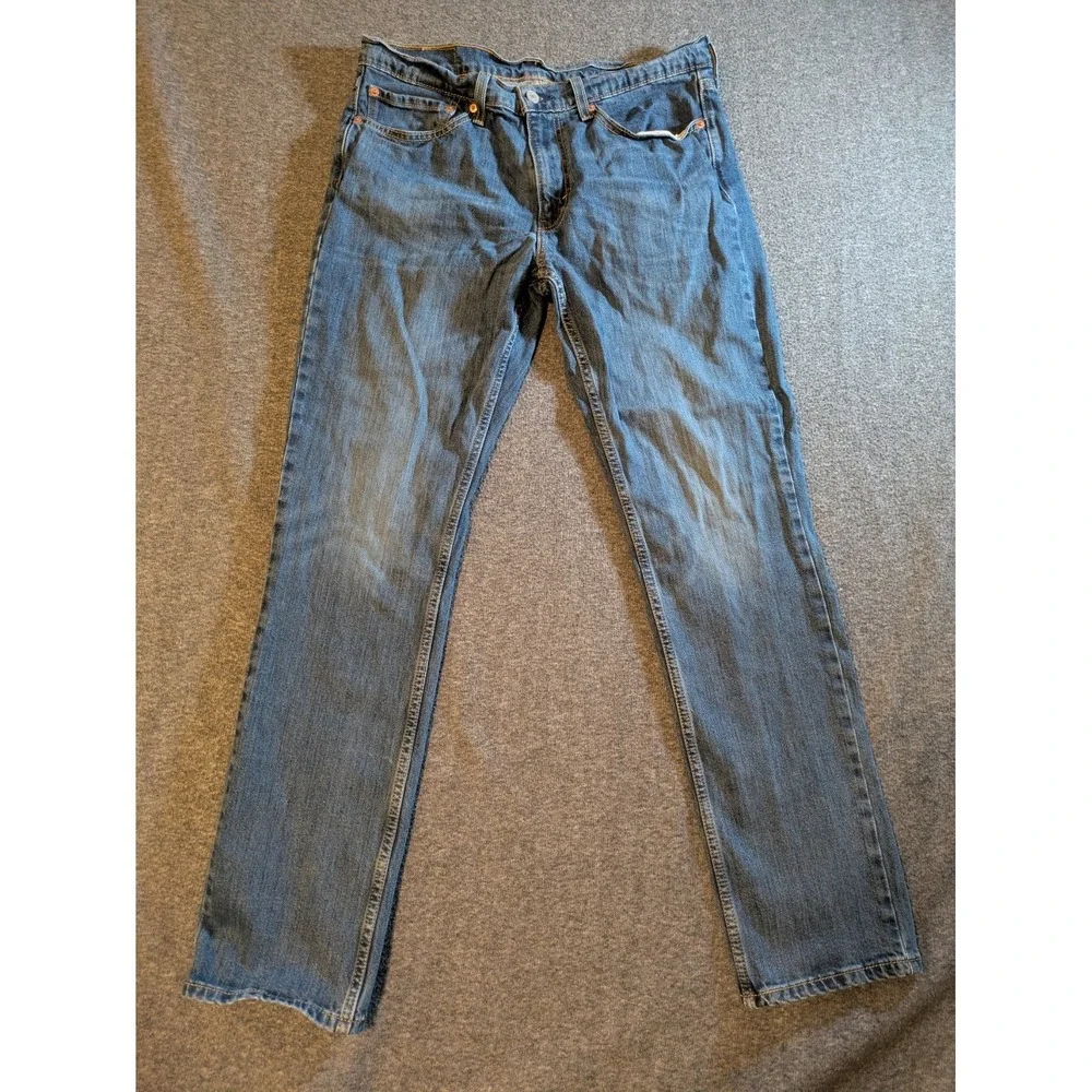 Levis Jeans Mens 511 34x32 Blue‎ Slim Fit Stretch Denim Premium Mid Rise